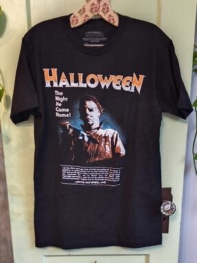 Men's Michael Myers 🎥🍿 Halloween John Carpenter Black T-shirt M